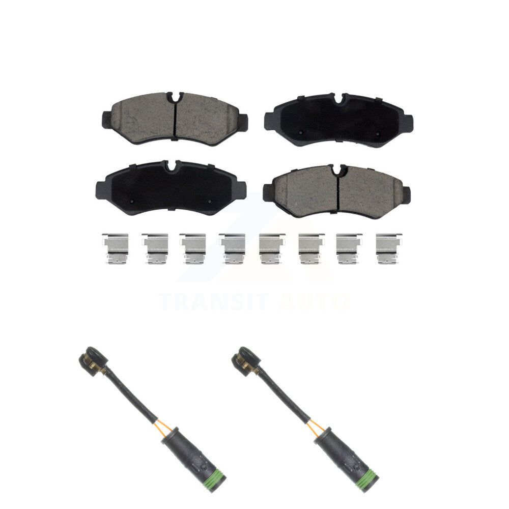 Ceramic Brake Pads & Wear Sensor Rear Kit For Mercedes-Benz Sprinter 4500 3500XD