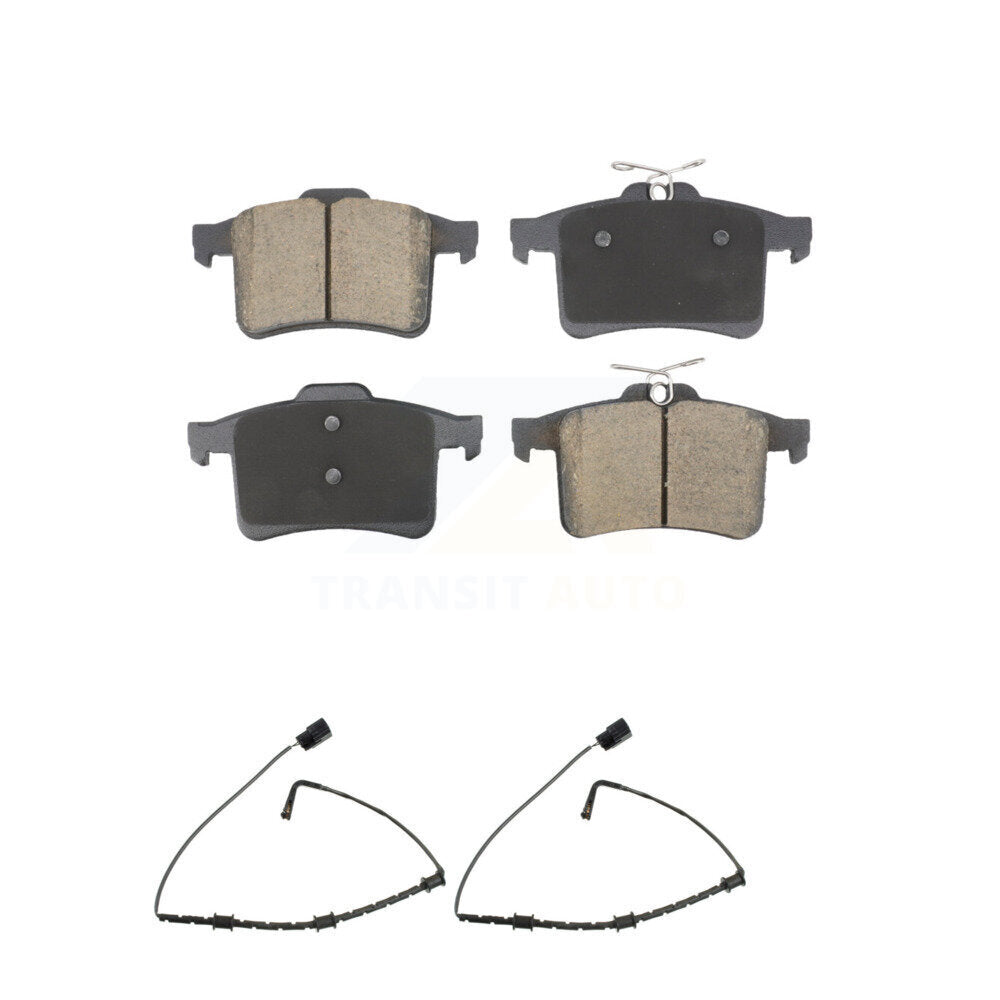 Ceramic Disc Brake Pad & Wear Sensor Rear Kit For Jaguar XJ XJR From VIN #V90866