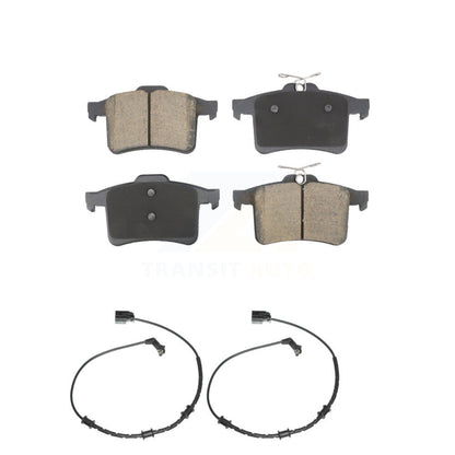 Ceramic Disc Brake Pad & Wear Sensor Rear Kit For Jaguar XF XJ XFR XKR XFR-S XJR