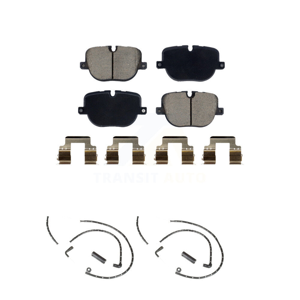 Ceramic Disc Brake Pads And Wear Sensors Rear Kit For Land Rover Range