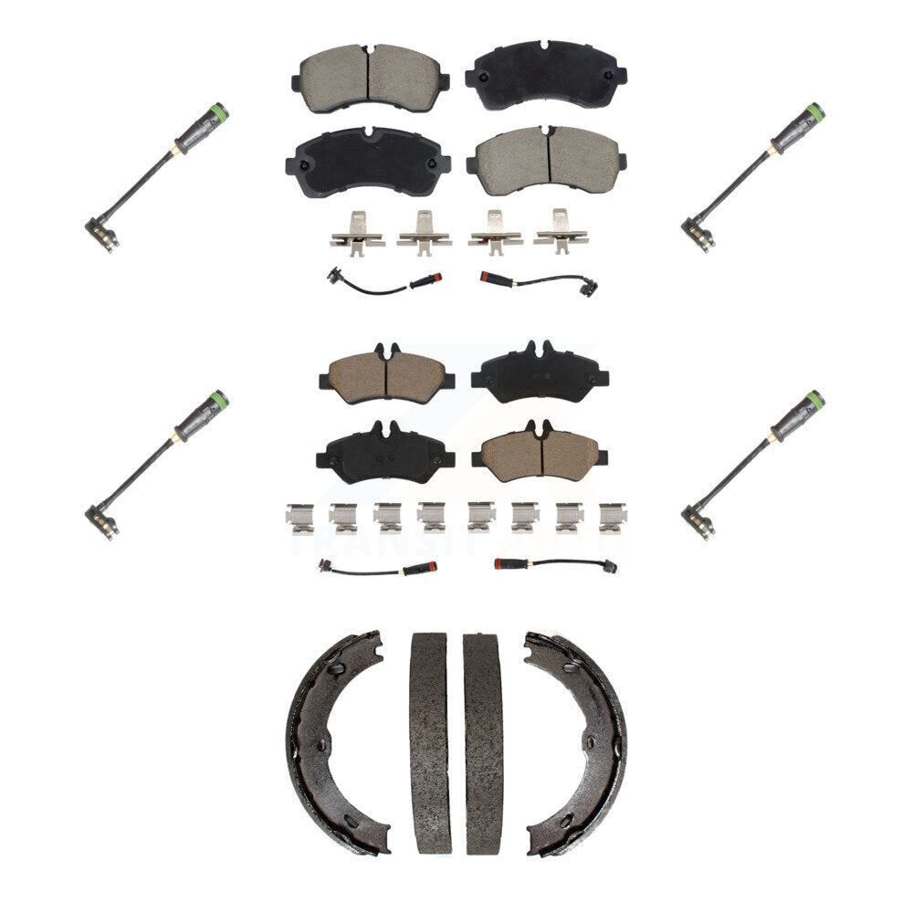 Ceramic Disc Brake Pads And Extra Wear Sensors Front Rear Kit For