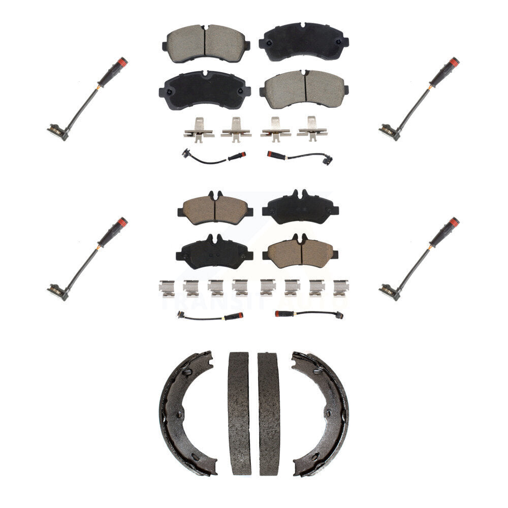 Ceramic Brake Pad Extra Wear Sensor Front Rear Kit (7Pc) For Dodge Sprinter 3500