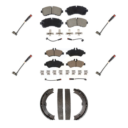 Ceramic Brake Pad Extra Wear Sensor Front Rear Kit (7Pc) For Dodge Sprinter 3500