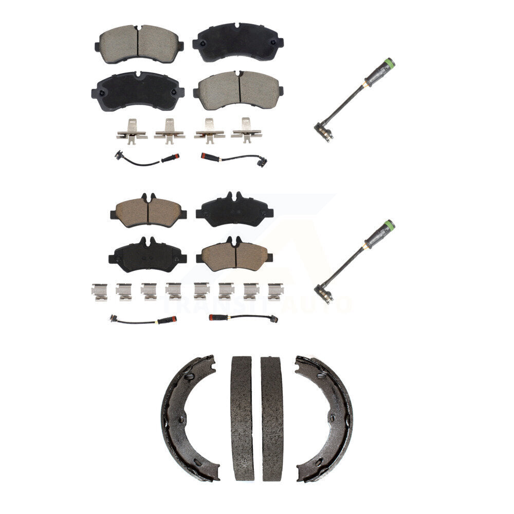Ceramic Disc Brake Pads And Extra Wear Sensors Front Rear Kit For