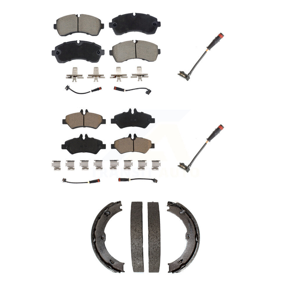 Ceramic Brake Pad Extra Wear Sensor Front Rear Kit (5Pc) For Dodge Sprinter 3500