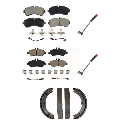 Ceramic Brake Pad Extra Wear Sensor Front Rear Kit (5Pc) For Dodge Sprinter 3500