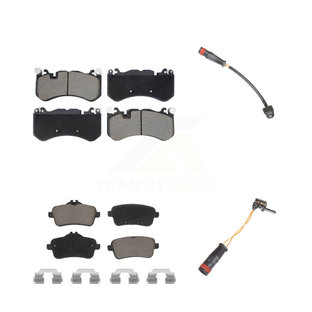 Ceramic Brake Pad And Wear Sensor Front Rear Kit For Mercedes-Benz ML63 AMG GL63