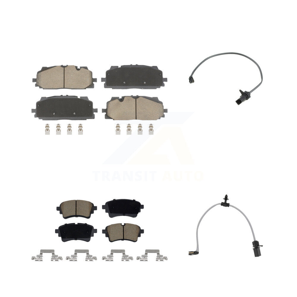 Ceramic Brake Pad & Wear Sensor Front Rear Kit For Audi SQ5 Sportback A6 Quattro