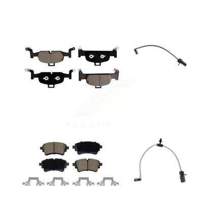 Ceramic Disc Brake Pads And Wear Sensors Front Rear Kit For Audi A6 Quattro 2.0L