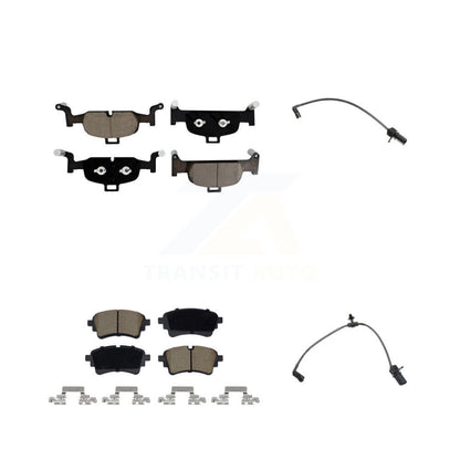 Ceramic Brake Pads & Wear Sensor Front Rear Kit For Audi A5 Sportback A4 Quattro