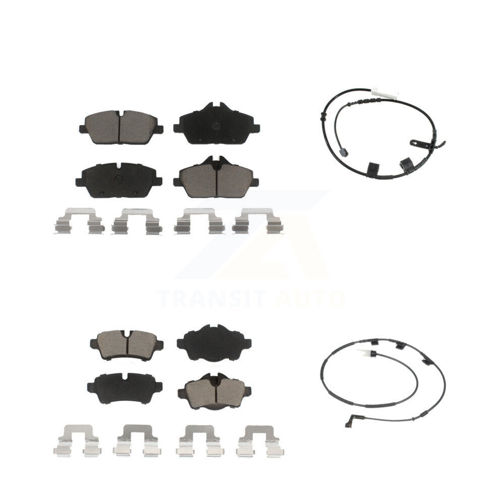 Ceramic Disc Brake Pads And Wear Sensors Front Rear Kit For Mini Cooper