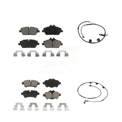 Ceramic Disc Brake Pads And Wear Sensors Front Rear Kit For Mini Cooper