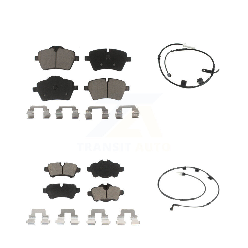 Ceramic Disc Brake Pads And Wear Sensors Front Rear Kit For Mini Cooper
