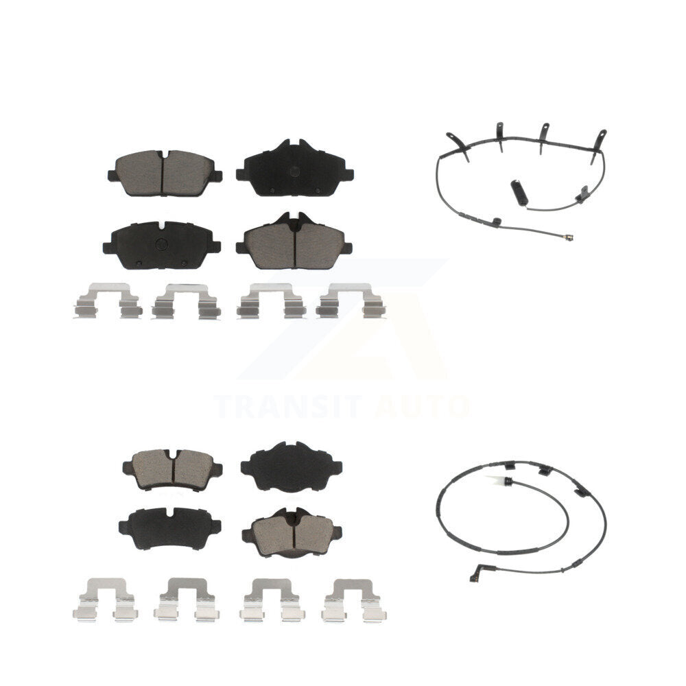 Ceramic Disc Brake Pads And Wear Sensors Front Rear Kit For Mini Cooper