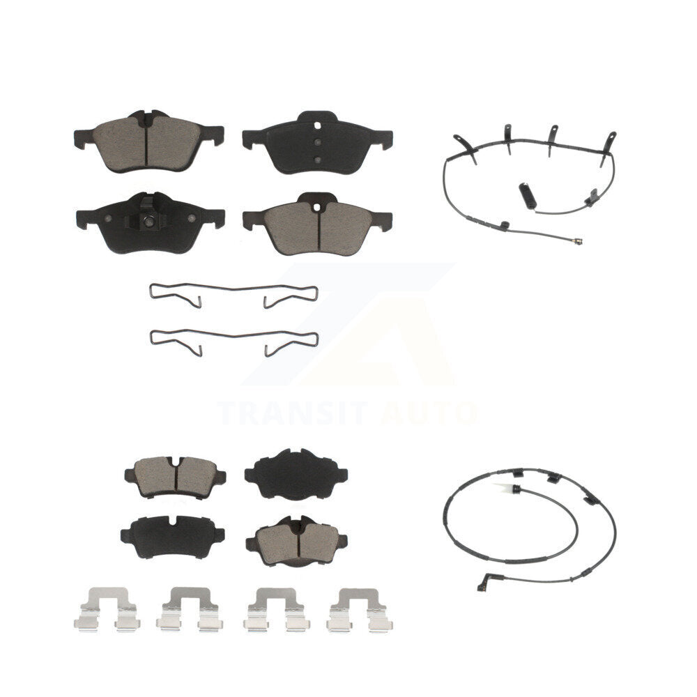 Ceramic Disc Brake Pads And Wear Sensors Front Rear Kit For Mini Cooper