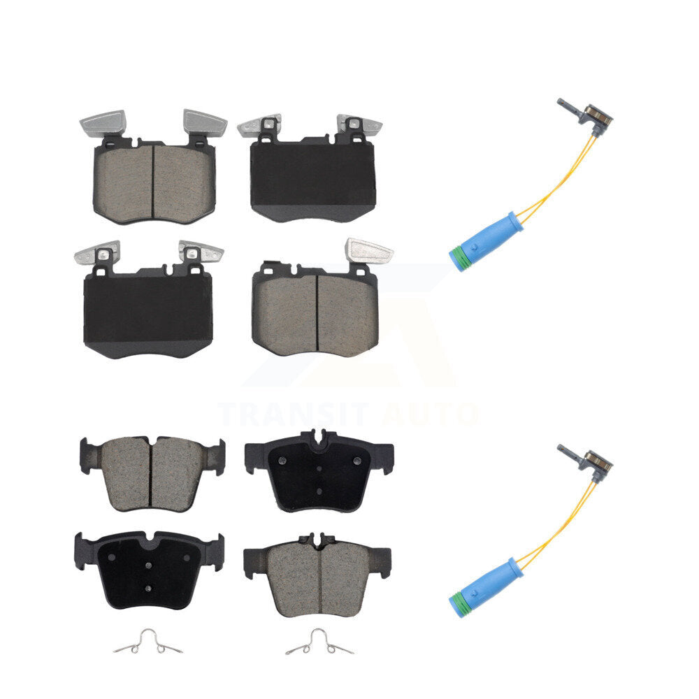 Ceramic Disc Brake Pads And Wear Sensors Front Rear Kit For Mercedes-Benz GLC300