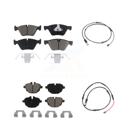 Ceramic Disc Brake Pads And Wear Sensors Front Rear Kit For BMW 528i