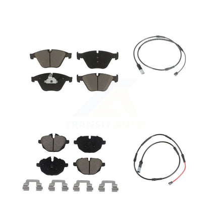 Ceramic Disc Brake Pads & Wear Sensor Front Rear Kit For 2014-2016 BMW 528i 535d