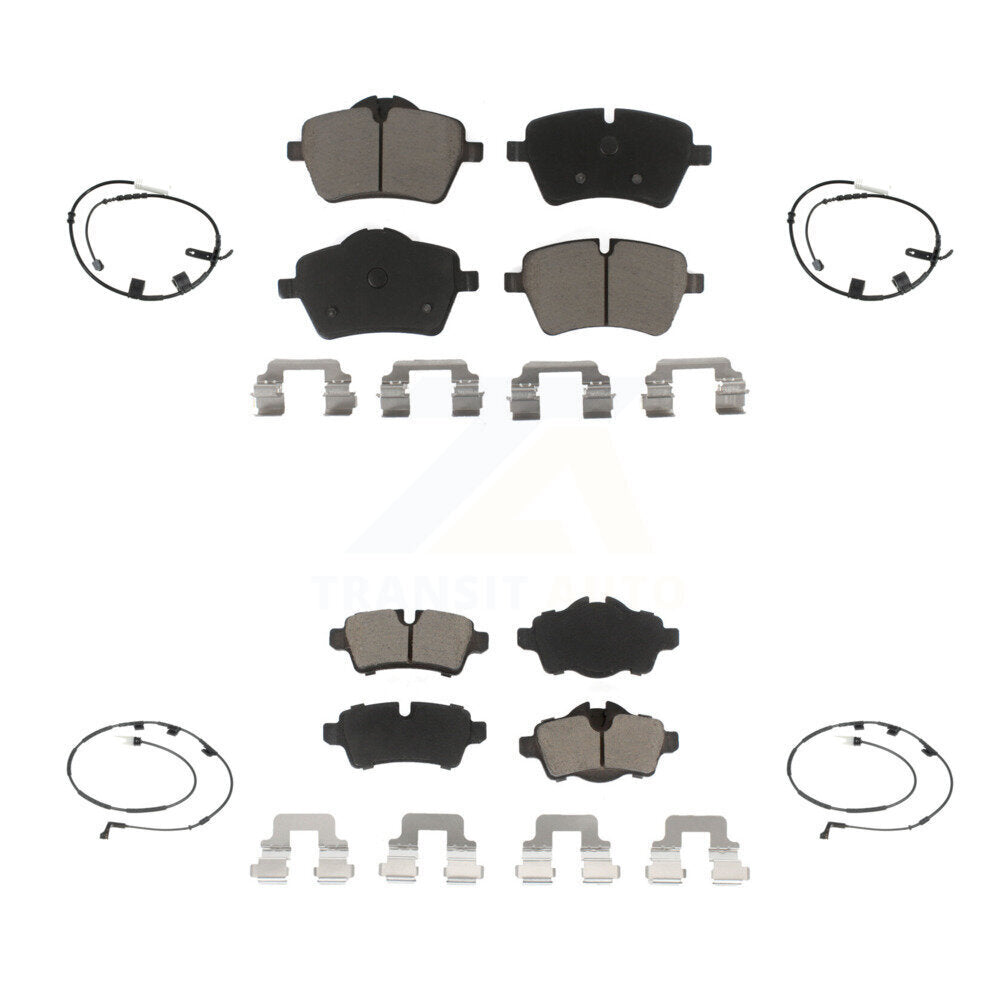 Ceramic Disc Brake Pads And Wear Sensors Front Rear Kit For Mini Cooper