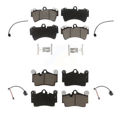 Ceramic Disc Brake Pads And Wear Sensors Front Rear Kit For Audi Q7