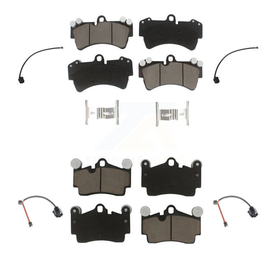 Ceramic Disc Brake Pads And Wear Sensors Front Rear Kit For Audi Q7