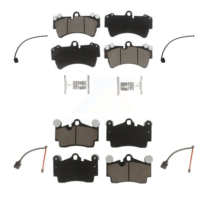 Ceramic Disc Brake Pads And Wear Sensors Front Rear Kit For Audi Q7