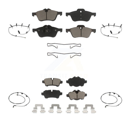 Ceramic Disc Brake Pads And Wear Sensors Front Rear Kit For Mini Cooper