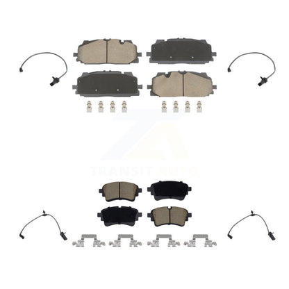 Ceramic Disc Brake Pads And Wear Sensors Front Rear Kit For Audi S5 S4 Sportback