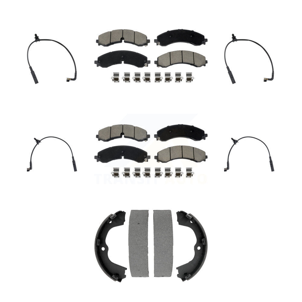 Ceramic Brake Pad Wear Sensor Front Rear Kit (7Pc) For GMC Chevrolet Sierra 2500