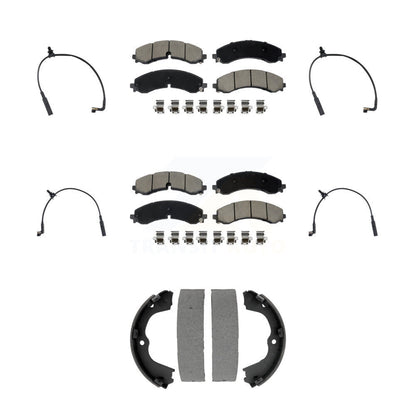 Ceramic Brake Pad Wear Sensor Front Rear Kit (7Pc) For GMC Chevrolet Sierra 2500