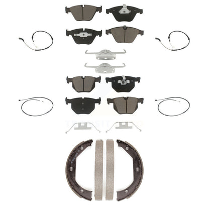 Ceramic Disc Brake Pads And Wear Sensors Front Rear Kit (7Pc) For BMW X1