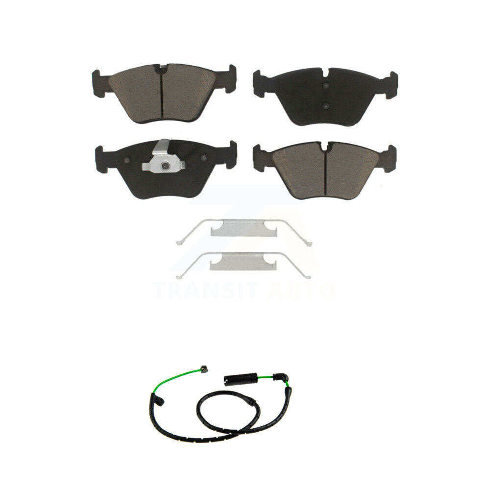Ceramic Disc Brake Pads And Wear Sensors Front Kit For BMW X3 3.0L