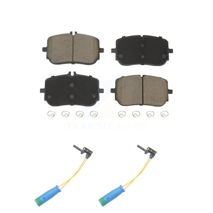 Ceramic Disc Brake Pads Wear Sensor Pair Front Kit For Mercedes-Benz A220 CLA250