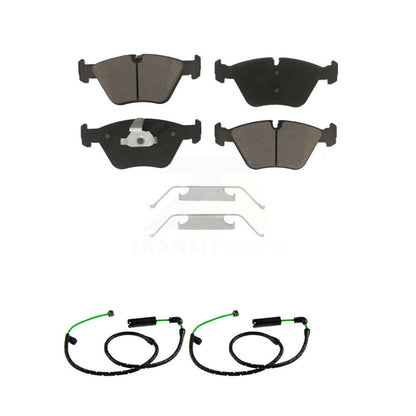 Ceramic Disc Brake Pads And Wear Sensor Pairs Front Kit For BMW X3 3.0L