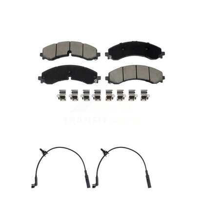 Ceramic Brake Pad And Wear Sensor Rear Kit For GMC Chevrolet Sierra 2500 HD 3500