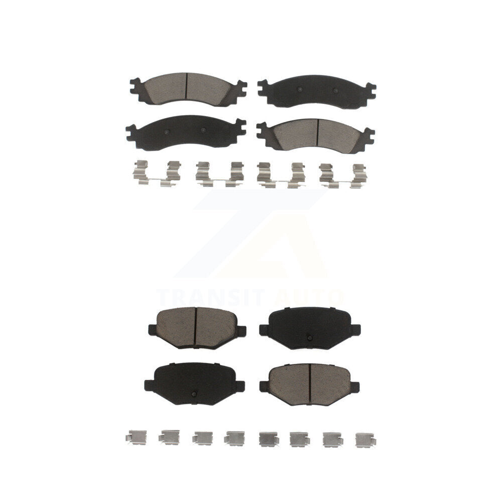 Ceramic Brake Pads Front Rear Kit For 2010-2012 Ford Taurus SHO