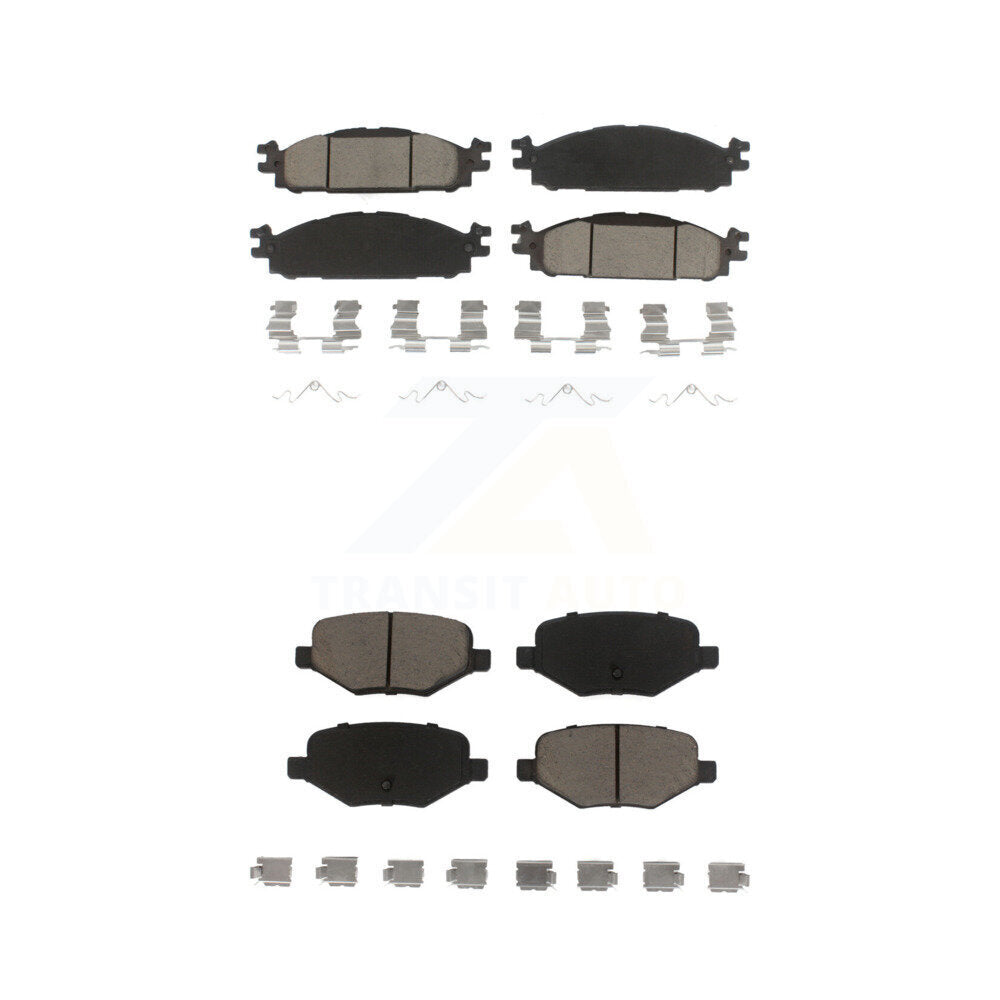 Ceramic Brake Pads Front Rear Kit For Ford Explorer Flex Taurus Lincoln MKT MKS
