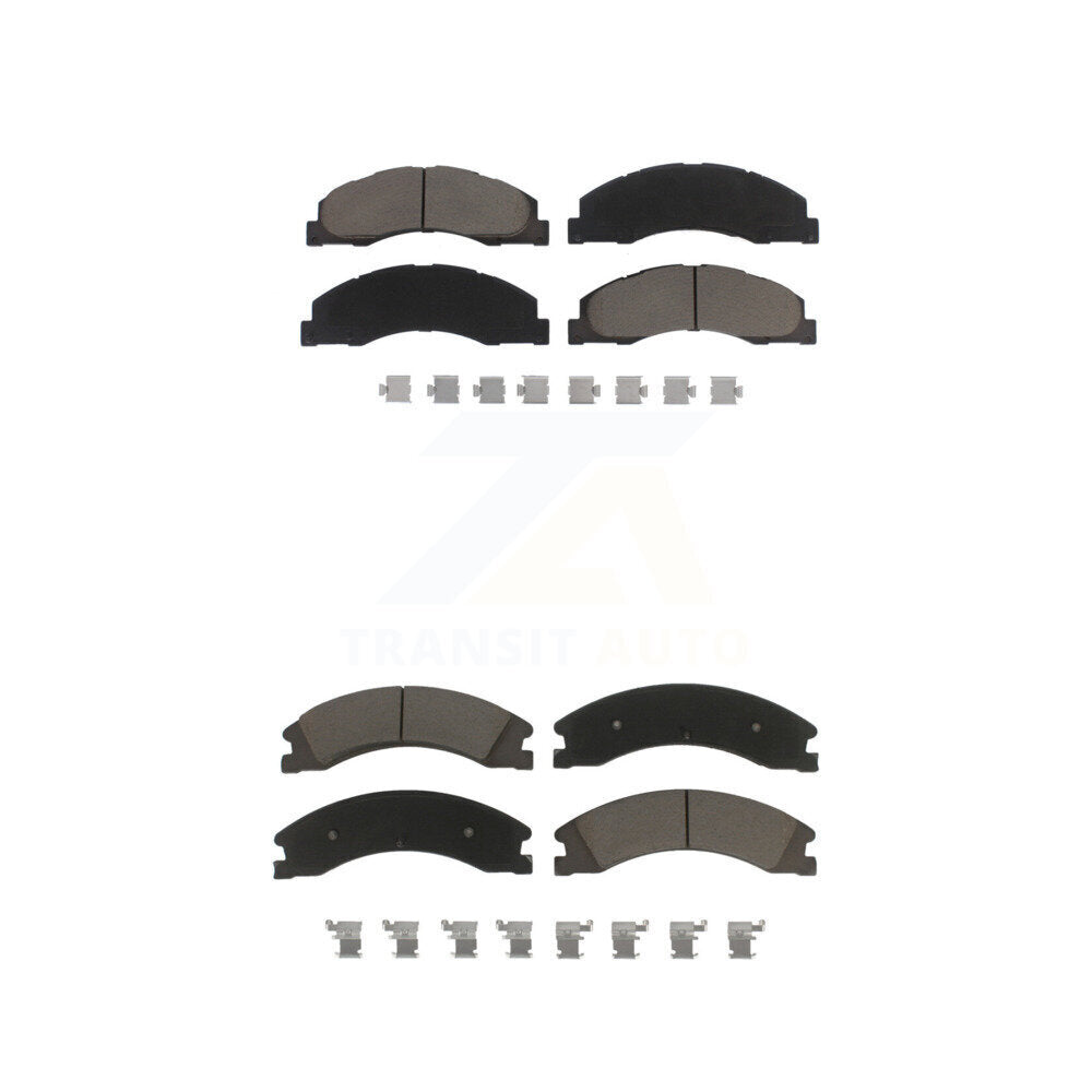 Ceramic Brake Pads Front Rear Kit For Ford E-450 Super Duty