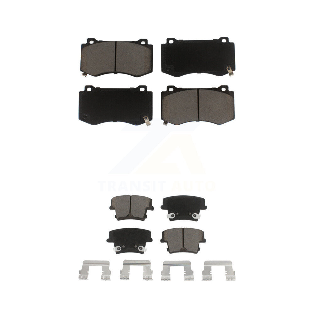 Ceramic Brake Pads Front Rear Kit For 2015 Dodge Charger R T Scat Pack with 6.4L