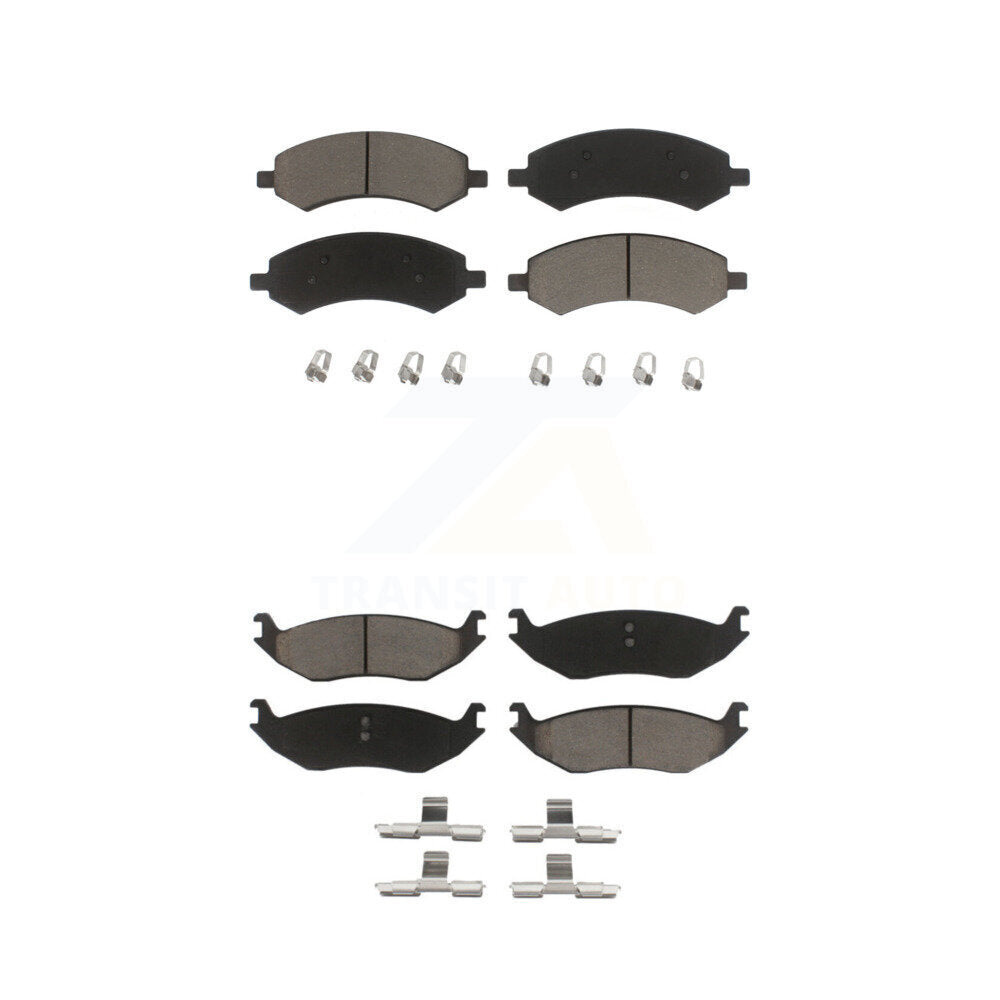 Ceramic Brake Pads Front Rear Kit For Ram 1500 Classic Dodge Chrysler Aspen
