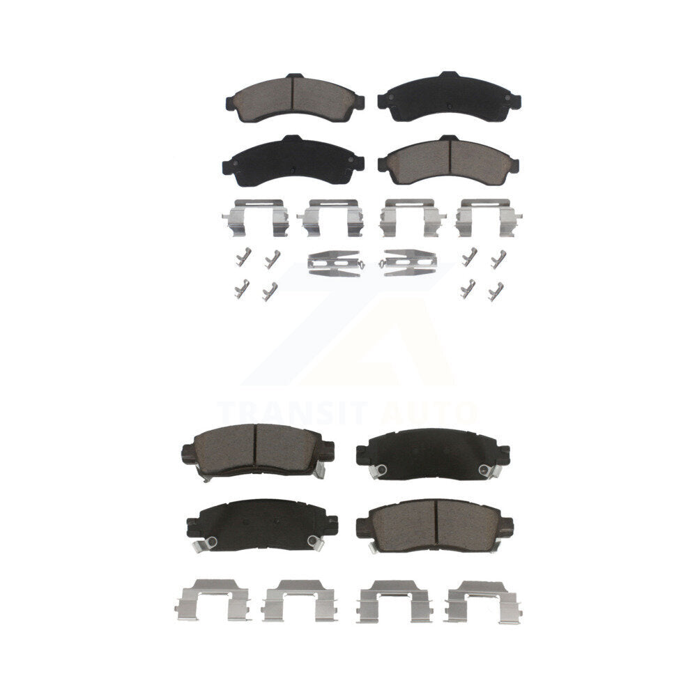 Ceramic Brake Pads Front Rear Kit For GMC Chevrolet Envoy Trailblazer XL EXT SSR