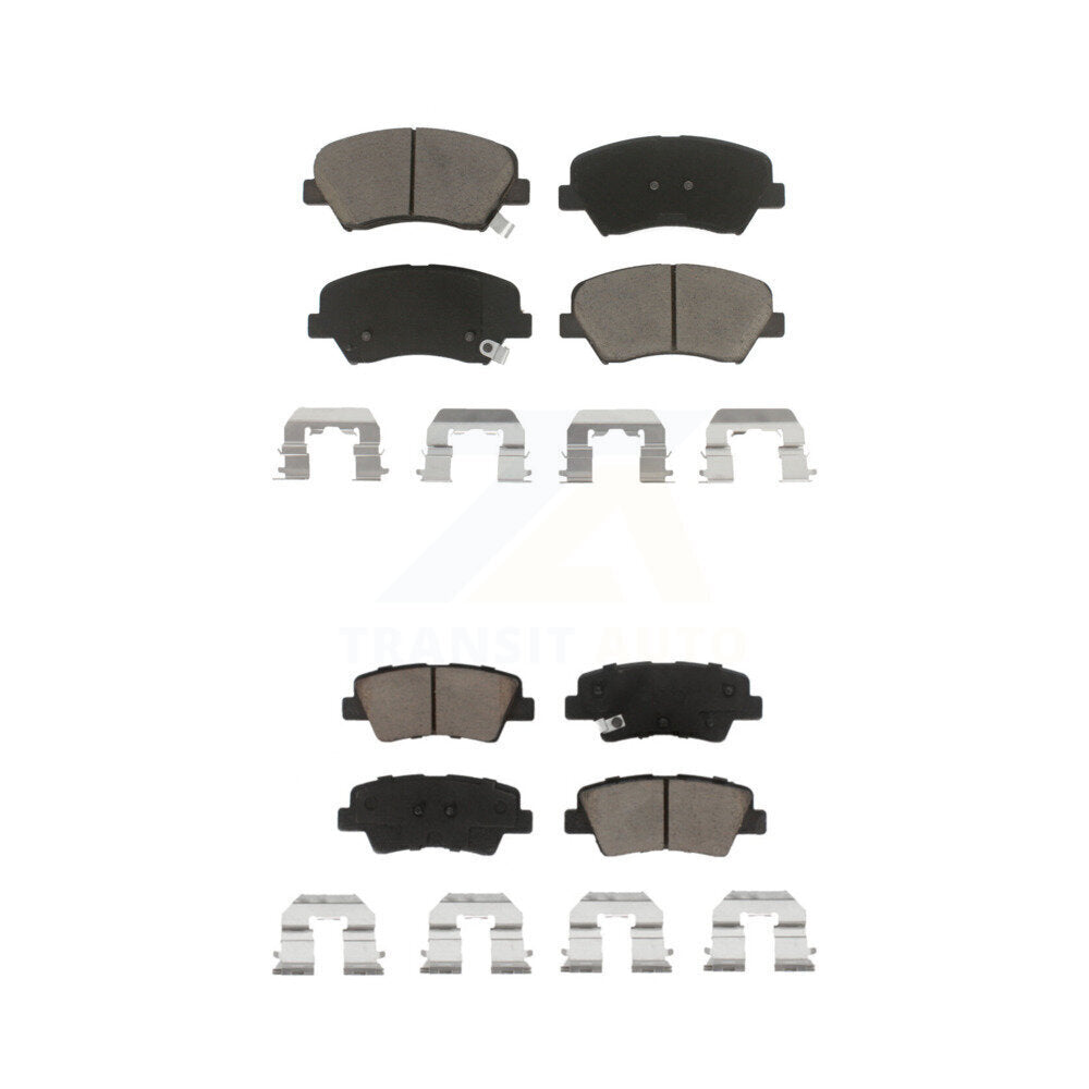 Ceramic Brake Pads Front Rear Kit For Hyundai Elantra Accent Kia Rio GT Forte