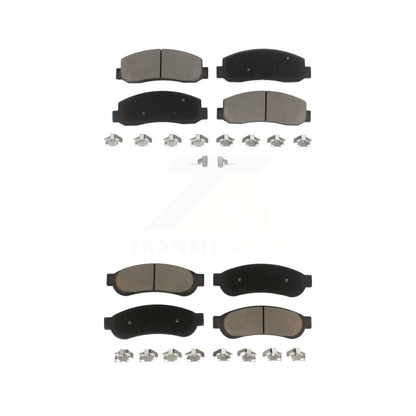 Ceramic Brake Pads Front Rear Kit For Ford F-250 Super Duty F-350 F-450