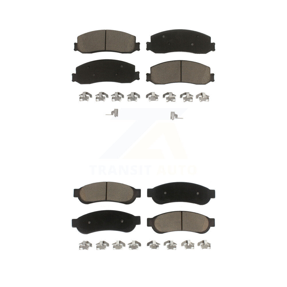 Ceramic Brake Pads Front Rear Kit For Ford F-250 Super Duty F-350