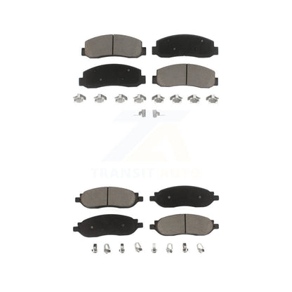 Ceramic Brake Pads Front Rear Kit For 2005-2007 Ford F-350 Super Duty F-250