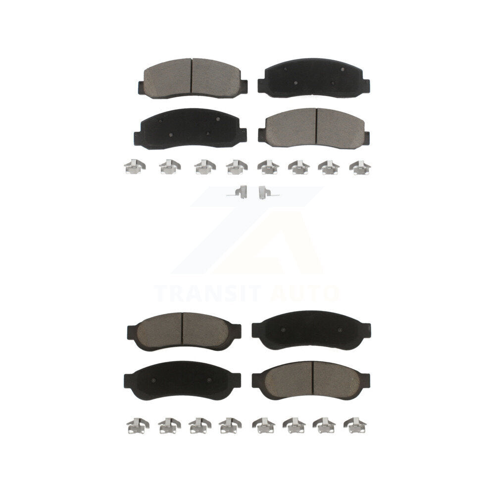 Ceramic Brake Pad Front Rear Kit For Ford F-350 Super Duty With Dual Wheels