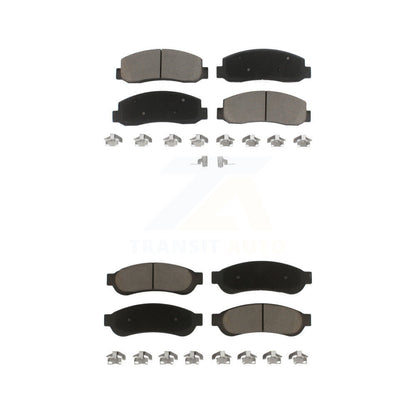Ceramic Brake Pad Front Rear Kit For Ford F-350 Super Duty With Dual Wheels