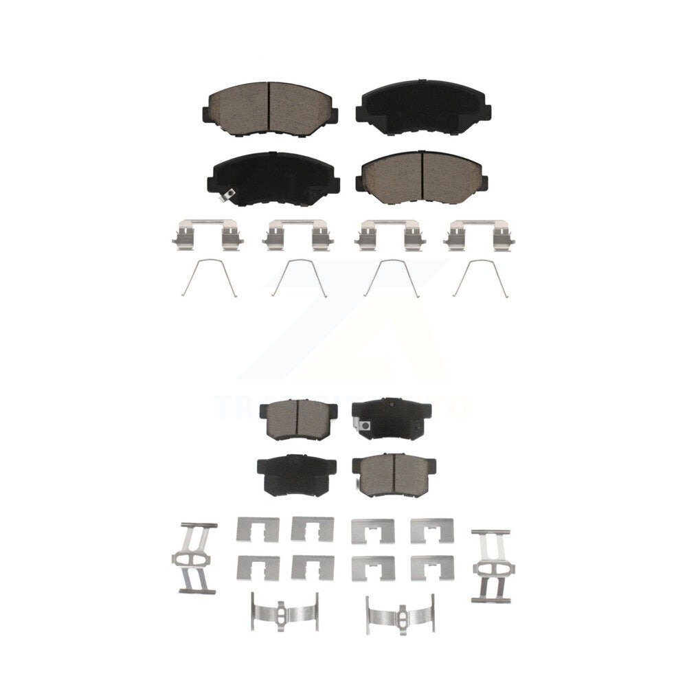 Ceramic Brake Pads Front Rear Kit For Honda Civic Accord CR-V Element Acura ILX