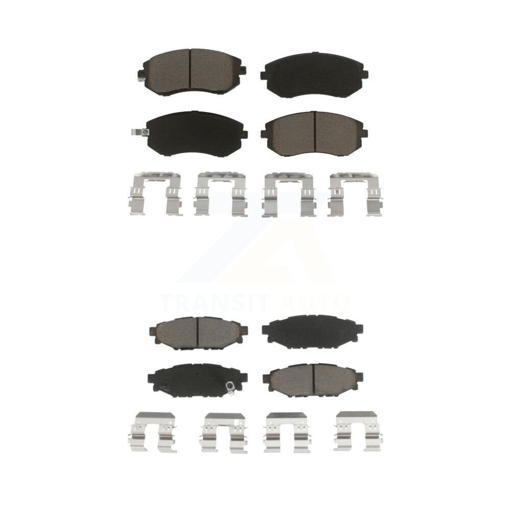 Ceramic Brake Pads Front Rear Kit For Subaru Outback Forester Impreza Legacy WRX