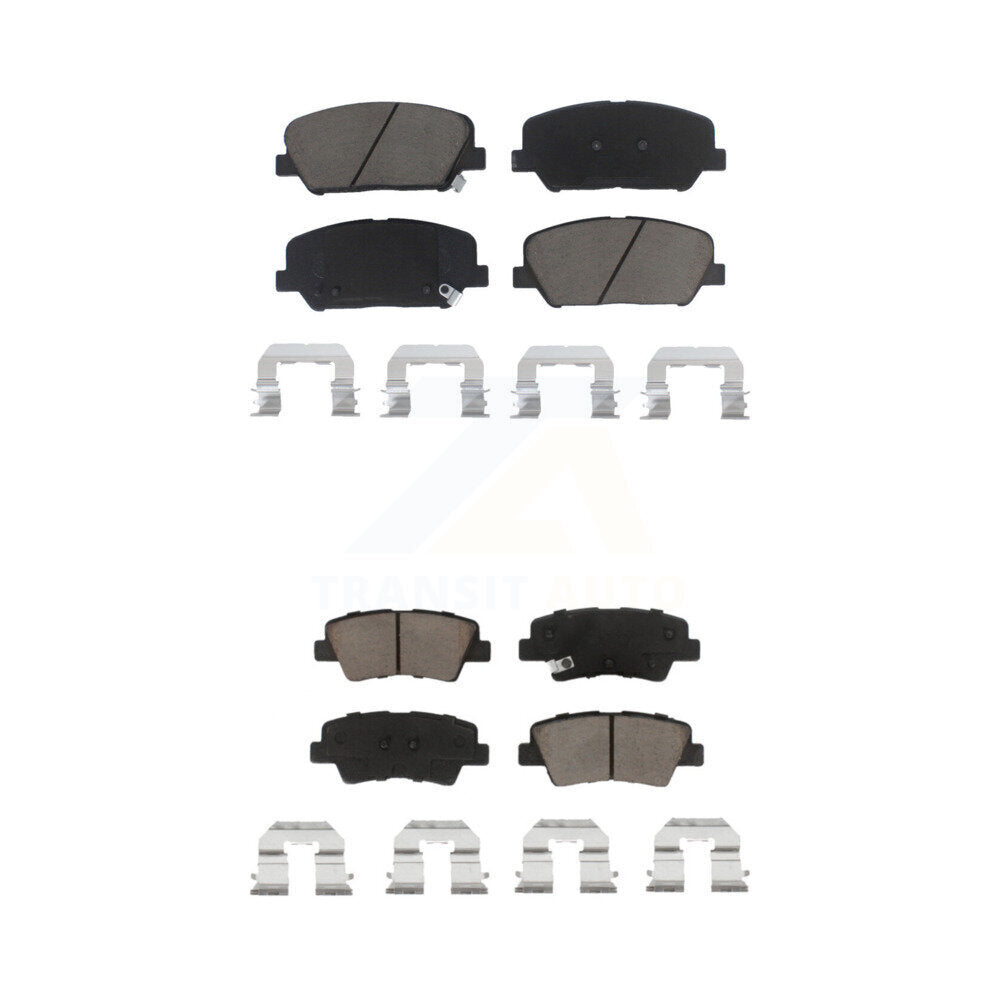 Ceramic Brake Pads Front Rear Kit For 2013-2015 Kia Optima Hyundai Veloster